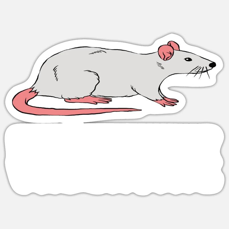 Mon rat est mon préféré Sticker taille S (10 x 10 cm)