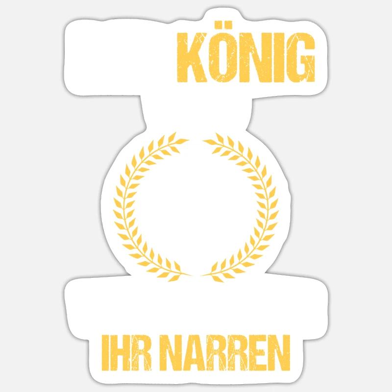 Der König Wird 18 Verneigt Euch Ihr Narren Sticker Größe S (10 x 10 cm)