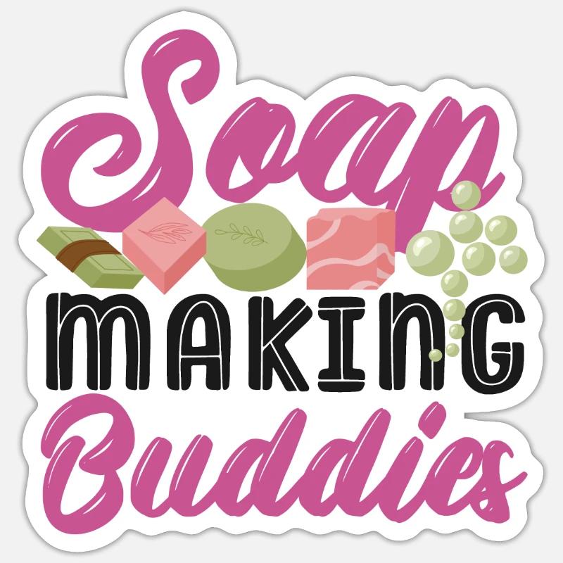 Soap Making Crafting Soap Making - Sticker Größe S (10 x 10 cm) - Mattweiß