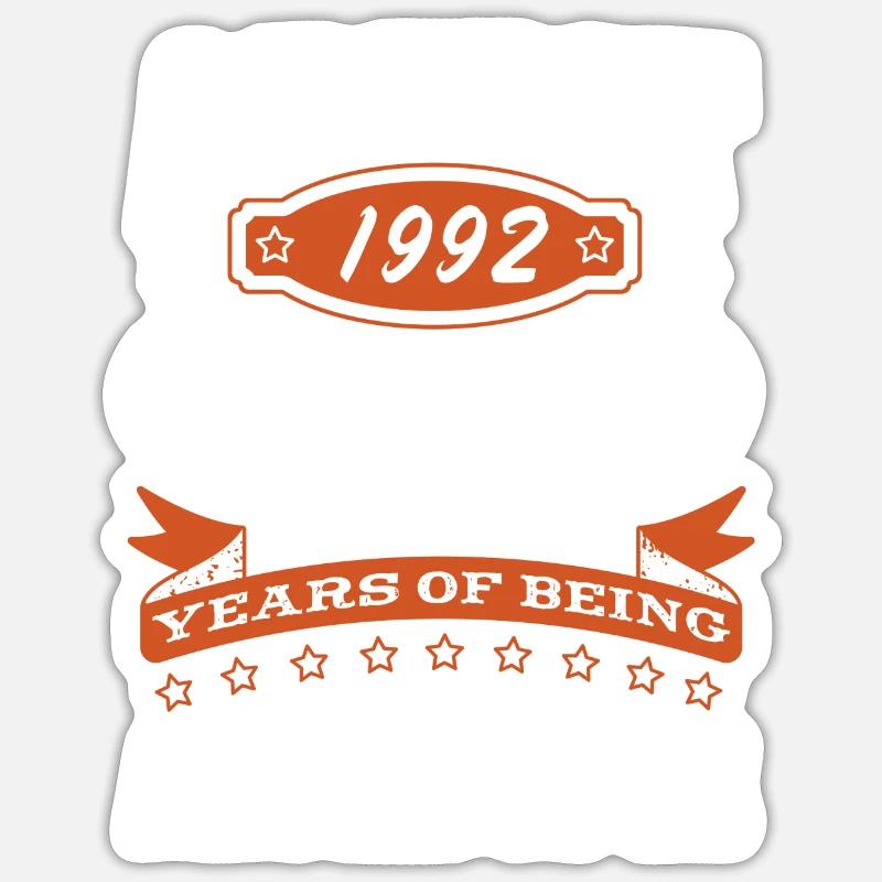 August 1992 - 30th birthday gift. Awesome. Sticker size S (10 x 10 cm)