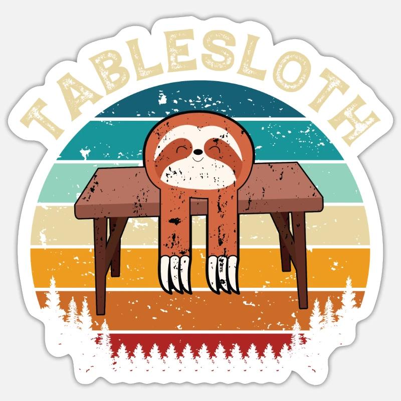 tablesloth logo - Sticker size S (10 x 10 cm) - white matte