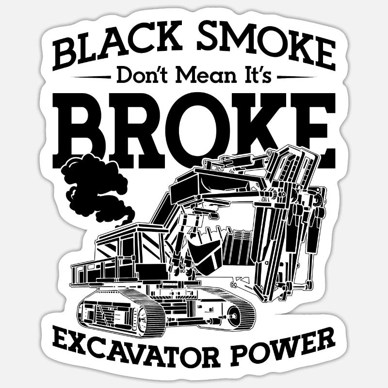 Baggerfahrer Bauarbeiter Bagger Geschenkidee Sticker Größe S (10 x 10 cm)