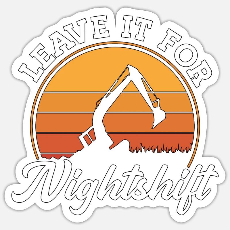 Excavators Excavator Driver Construction Construction Worker Gift Sticker size S (10 x 10 cm)