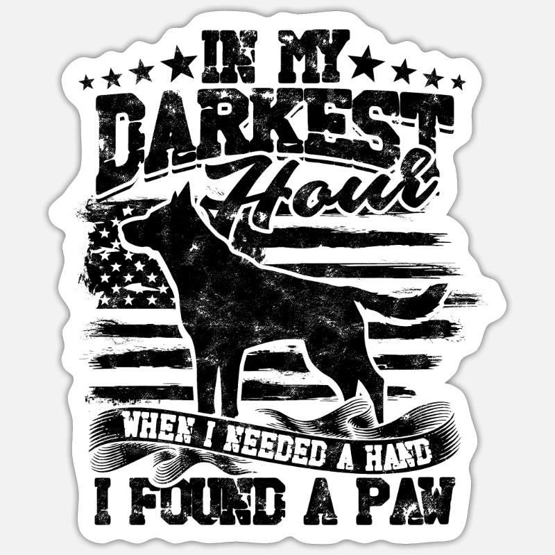In my darkest hour when I needed a hand I found a - Sticker size S (10 x 10 cm) - white matte
