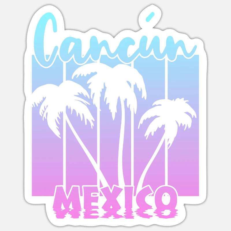 Cancun Mexico - Sticker Größe S (10 x 10 cm) - Mattweiß