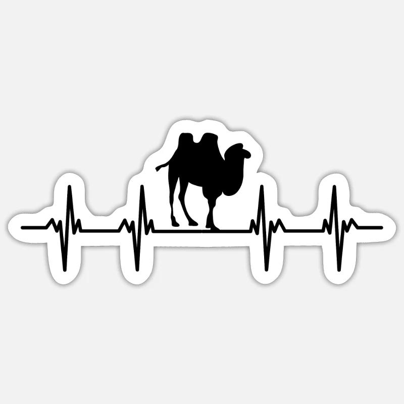 Kamele Trampeltier Wüste Arabien Dromedar Kamel - Sticker Größe S (10 x 10 cm) - Mattweiß