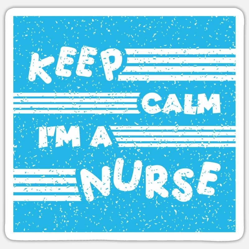 KRANKENSCHWESTER Pflegerin - Sticker Größe S (10 x 10 cm) - Mattweiß