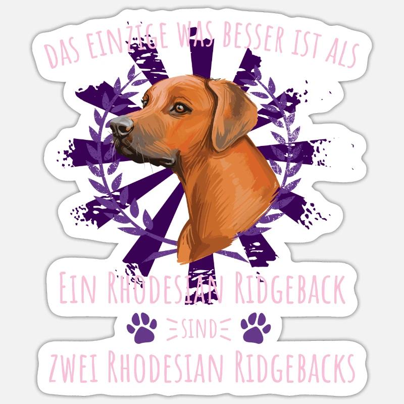 Zwei Rhodesian Ridgeback sind besser - Sticker Größe S (10 x 10 cm) - Mattweiß