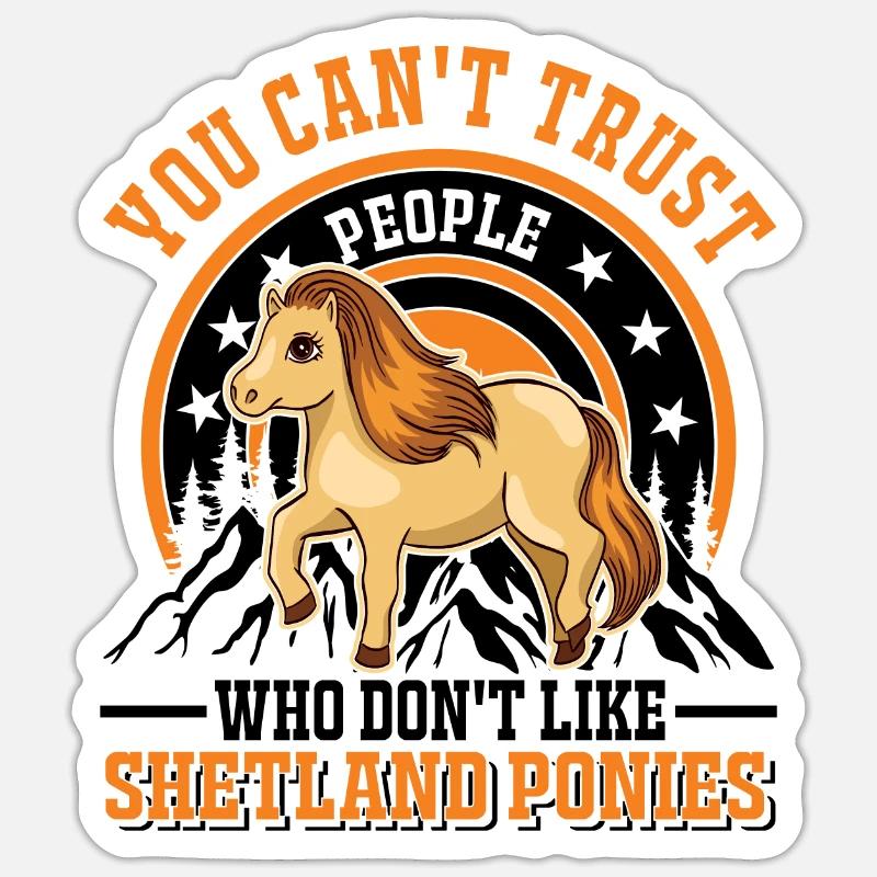 Shetland Pony Gift Shetty Sticker size S (10 x 10 cm)