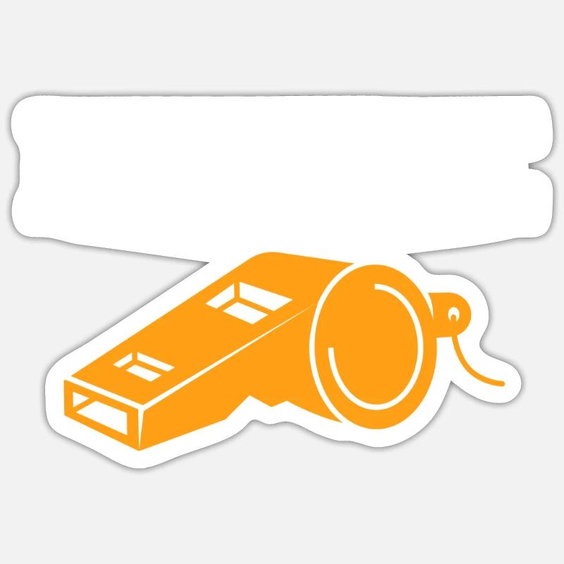 Referee whistle referee Sticker size S (10 x 10 cm)