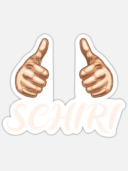 Schiri Schiedsrichter - Sticker Größe S (10 x 10 cm) - Mattweiß