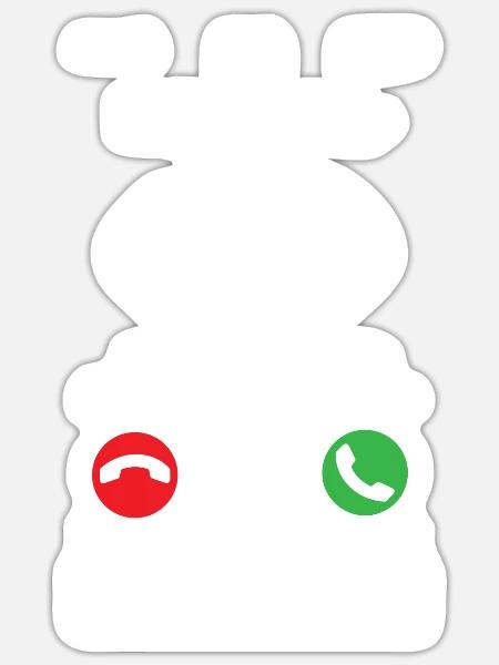 Pickleball ruft an und ich muss lustiges Telefon gehen - Sticker Größe S (10 x 10 cm) - Mattweiß