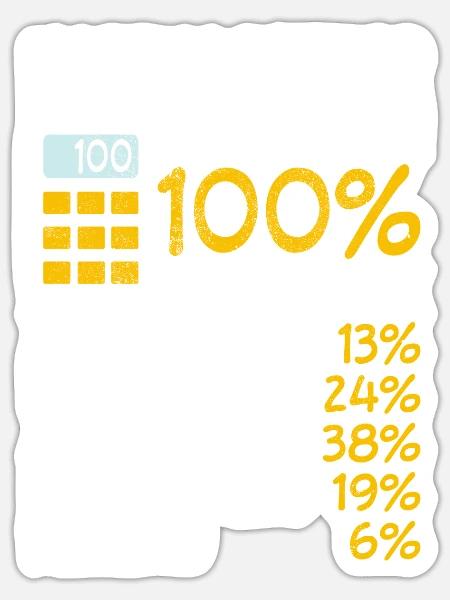 Hafenschiffer Immer 100% - Sticker Größe S (10 x 10 cm) - Mattweiß