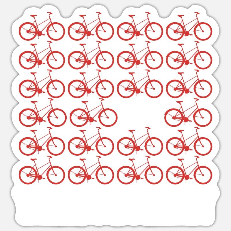 Think Different - Bicycle Saying - Sticker size S (10 x 10 cm) - white matte