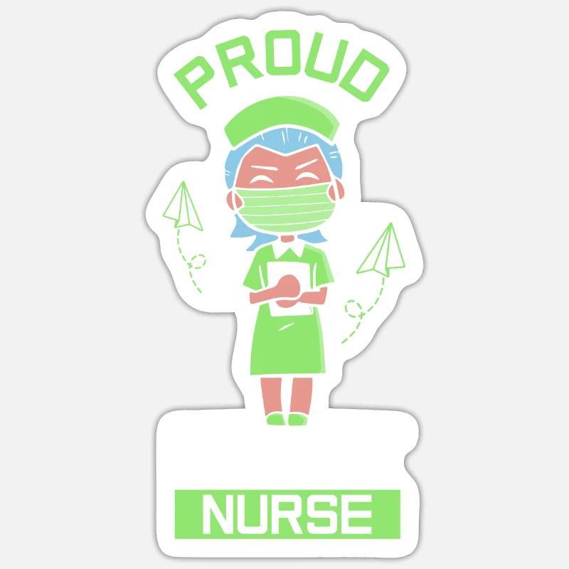 Stolze Flight Nurse Flugkrankenschwester Beruf - Sticker Größe S (10 x 10 cm) - Mattweiß