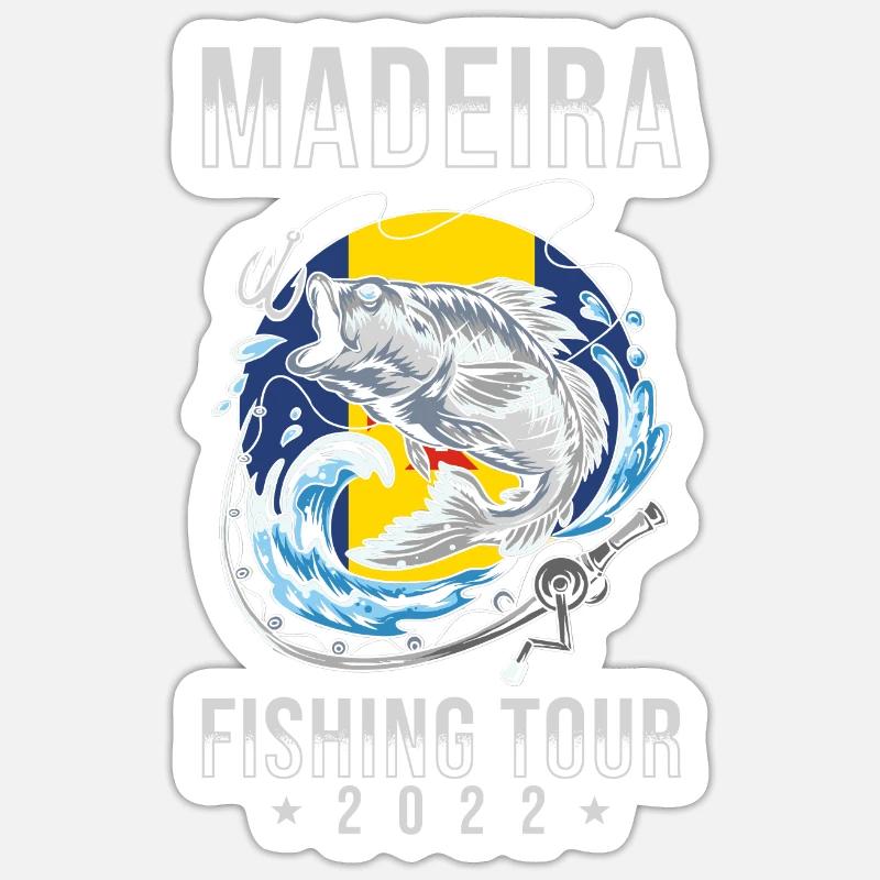 Excursion de pêche à Madère 2022 - Sticker taille S (10 x 10 cm) - blanc mat