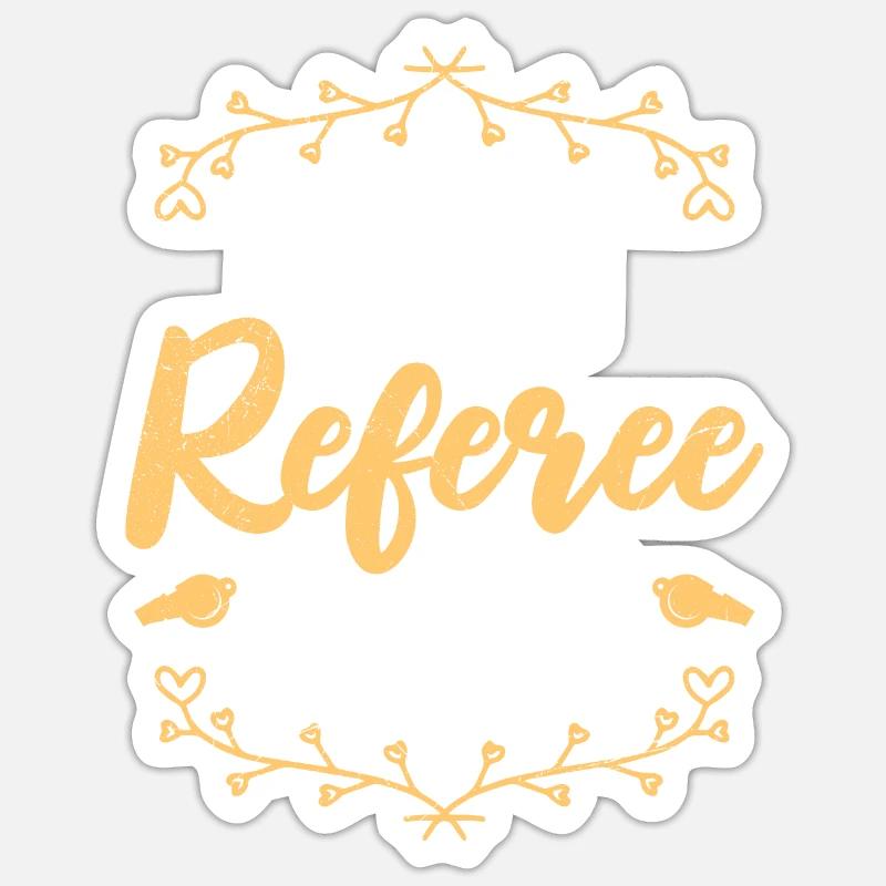 Bester SChiedsrichter - Sticker Größe S (10 x 10 cm) - Mattweiß