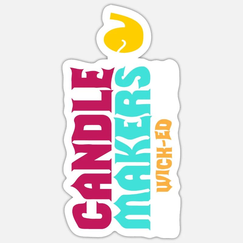 Bougies Cool Bougies - Sticker taille S (10 x 10 cm) - blanc mat