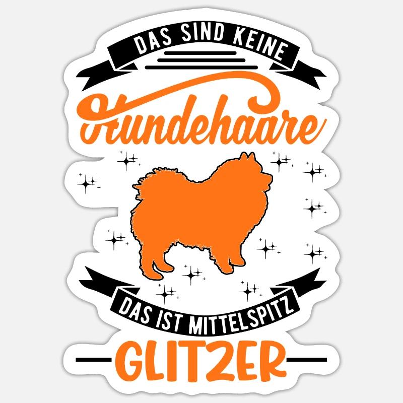 Mittelspitz Glitzer Sticker Größe S (10 x 10 cm)