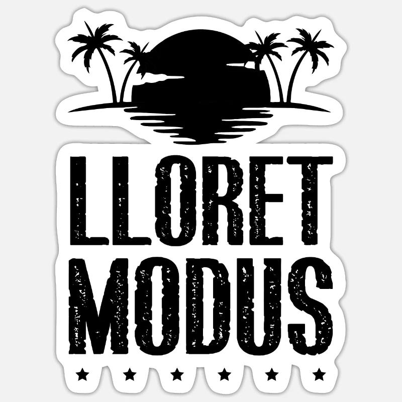Lloret De Mar Modus - Sticker Größe S (10 x 10 cm) - Mattweiß