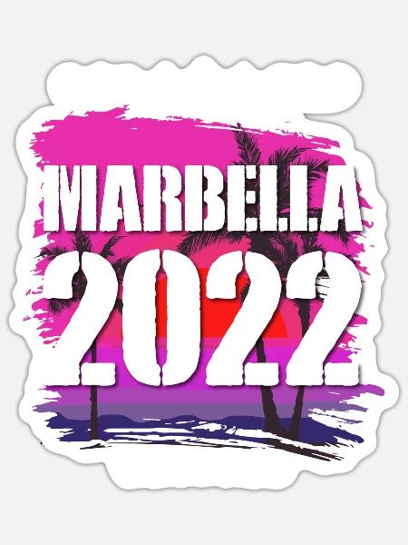 Marbella 2022 - Sticker Größe S (10 x 10 cm) - Mattweiß