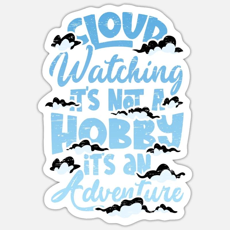 Cloud Watcher Meteorology Cloud Watching Sticker size S (10 x 10 cm)