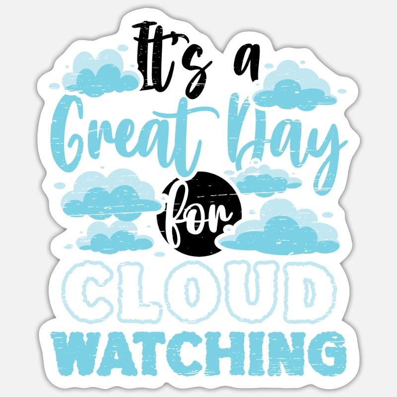 Cloud Watcher Meteorology Meteorologist Cloud Sticker size S (10 x 10 cm)