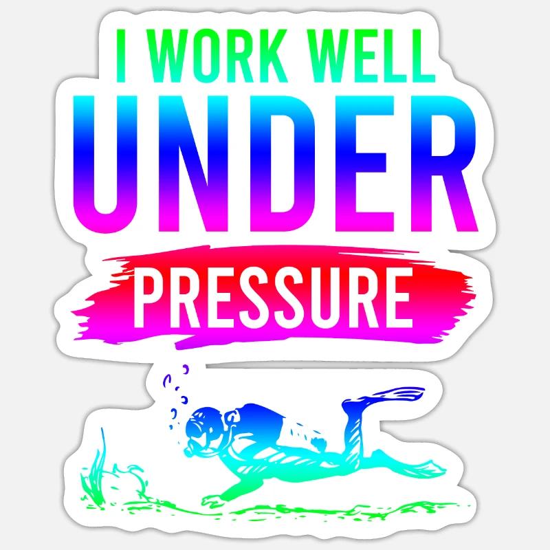 Spruch tauchen Sticker size S (10 x 10 cm)