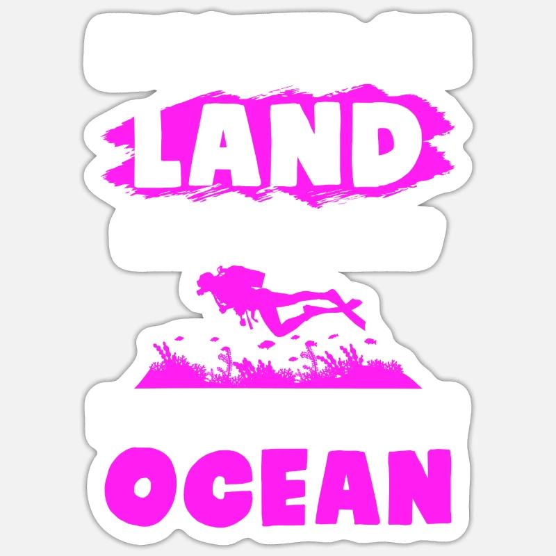 ocean diving - Sticker size S (10 x 10 cm) - white matte