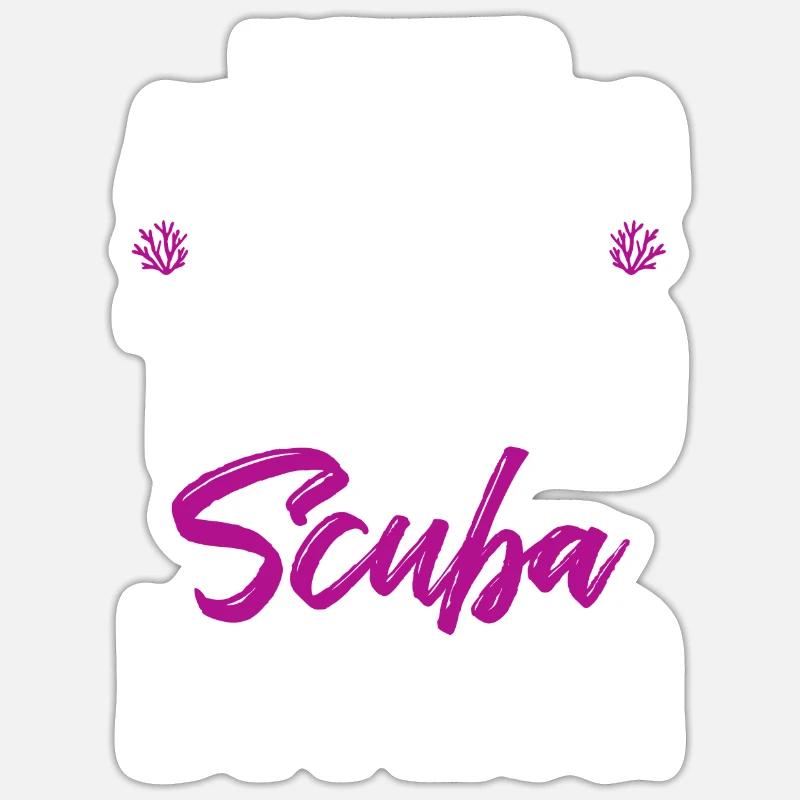 plongée sous-marine - Sticker taille S (10 x 10 cm) - blanc mat
