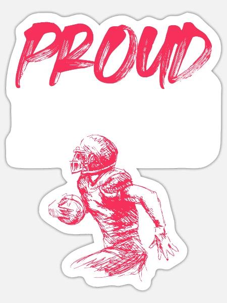 stolzer football papa - Sticker Größe S (10 x 10 cm) - Mattweiß