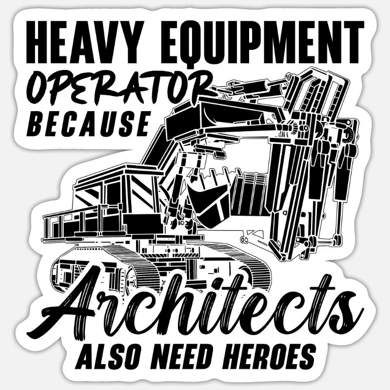 Baggern Bau Baggerfahrer Bauarbeiter Geschenkidee Sticker Größe S (10 x 10 cm)