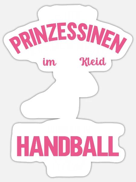 Handballerin Handballspielerin Geschenk Handball - Sticker Größe S (10 x 10 cm) - Mattweiß
