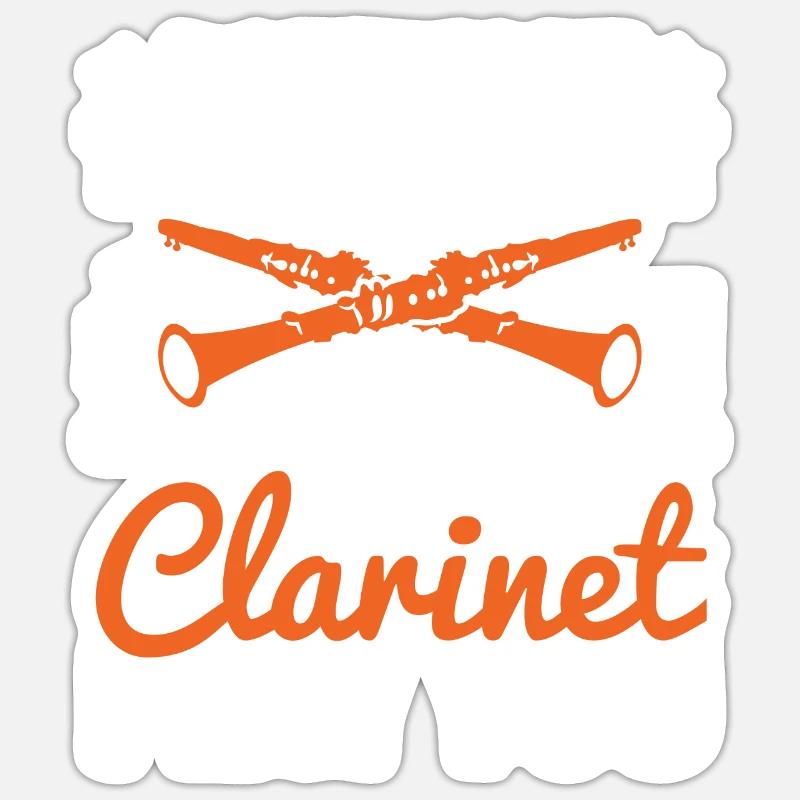 Ne jouez pas de la clarinette, mais de la clarinette - Sticker taille S (10 x 10 cm) - blanc mat