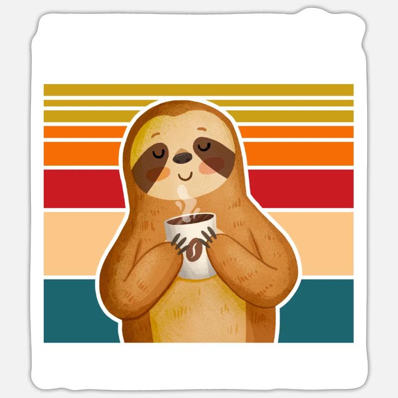 Faultier Sarkasmus Sarkastisch Geschenk Sticker Größe S (10 x 10 cm)