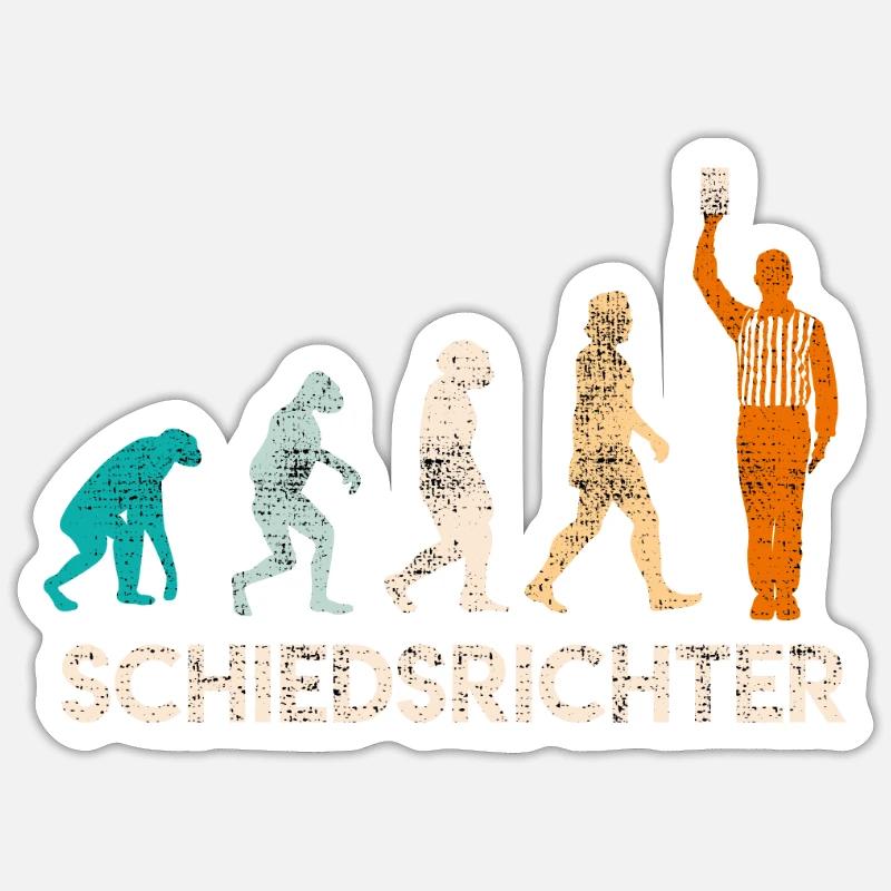 Evolution Referee Schiedsrichter Entwicklung Sticker Größe S (10 x 10 cm)