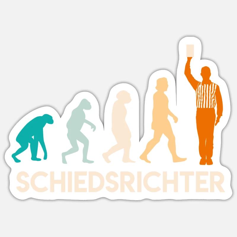 Evolution Referee Schiedsrichter Entwicklung Sticker Größe S (10 x 10 cm)