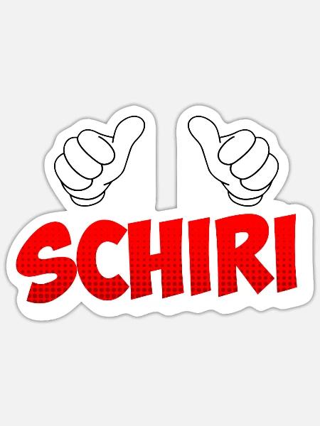 Schiri Schiedsrichter - Sticker Größe S (10 x 10 cm) - Mattweiß