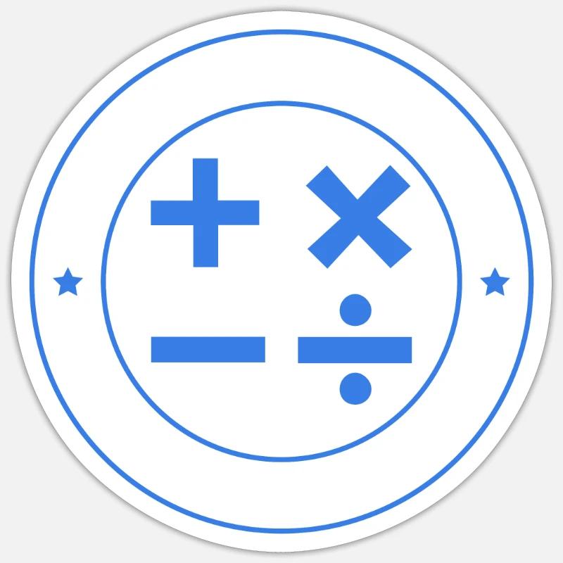 mathématiques - Sticker taille S (10 x 10 cm) - blanc mat