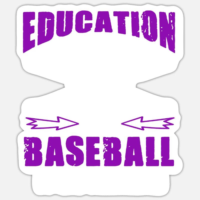 baseball dicton drôle - Sticker taille S (10 x 10 cm) - blanc mat