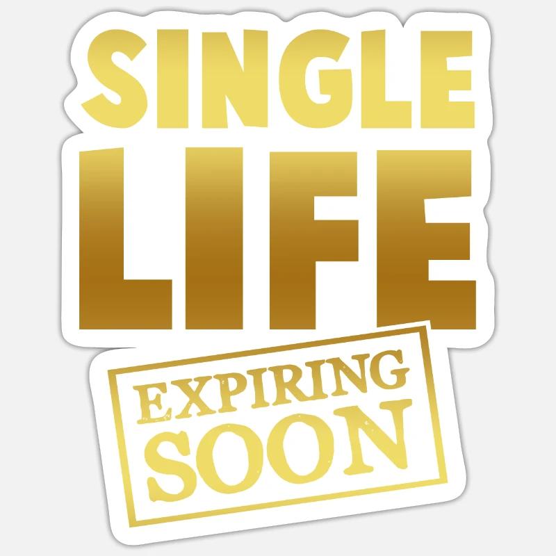 single live groom - Sticker size S (10 x 10 cm) - white matte