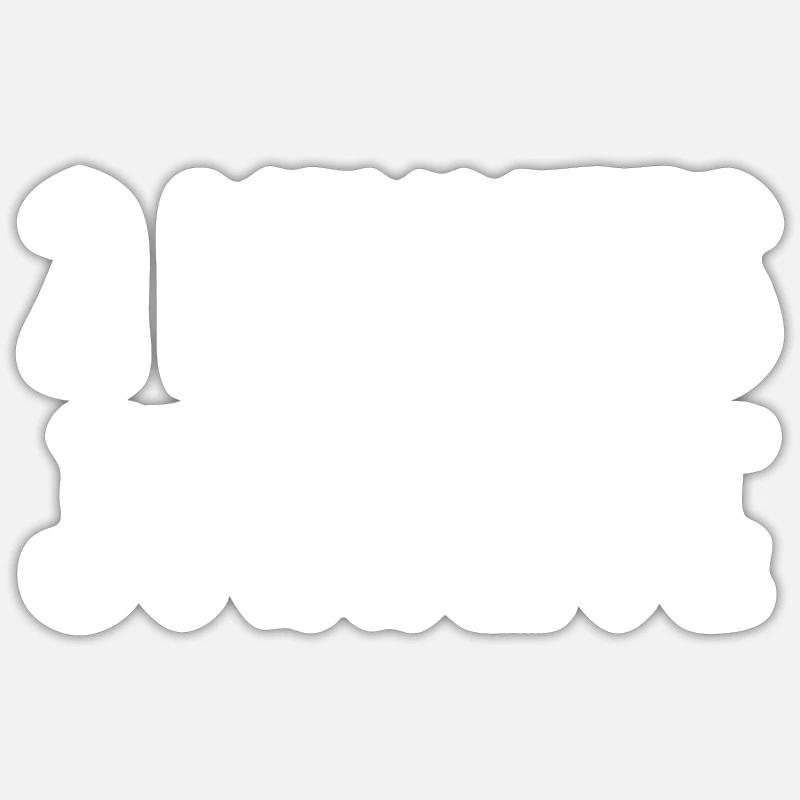 2 minutes j'arrive - Sticker taille S (10 x 10 cm) - blanc mat