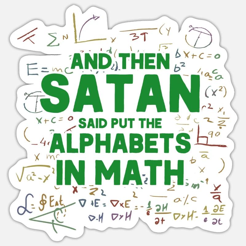 Math Mathématiques Sciences Math Cadeau - Sticker taille S (10 x 10 cm) - blanc mat