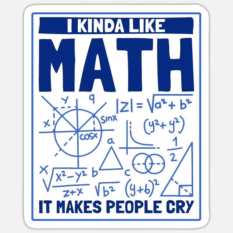 Matematica Matematica Scienza Matematica Dono - Sticker formato S (10 x 10 cm) - bianco opaco