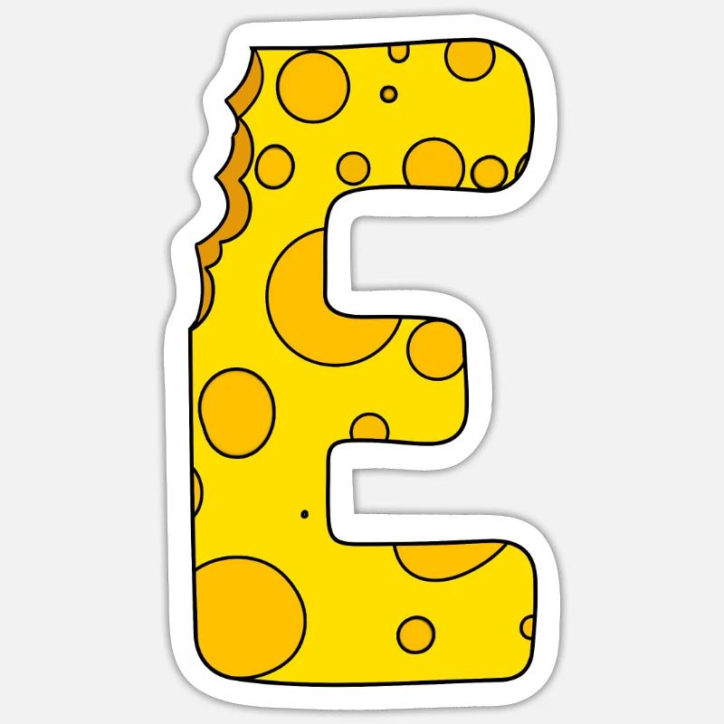 Letter E Sticker size S (10 x 10 cm)