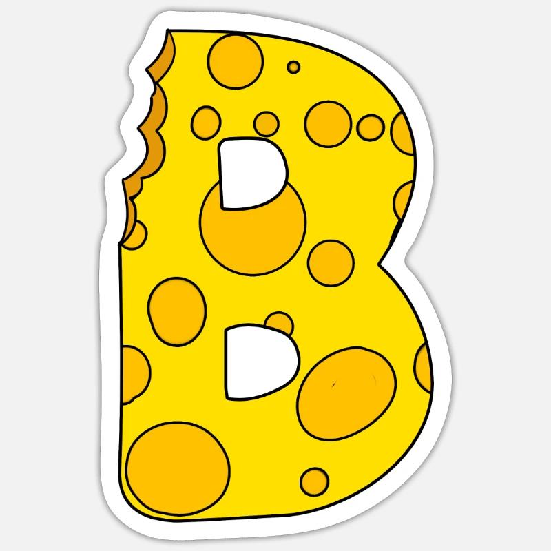 Buchstabe B - Sticker Größe S (10 x 10 cm) - Mattweiß