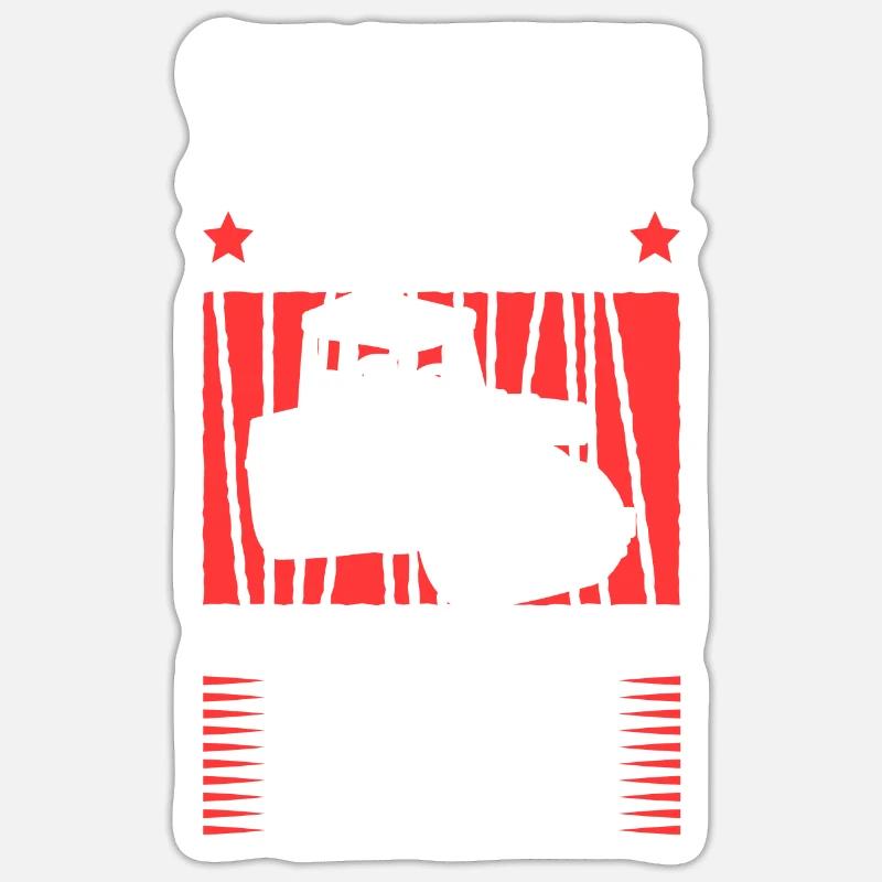 Überarbeiteter Asphaltbauer Straßenbauer Sticker Größe S (10 x 10 cm)
