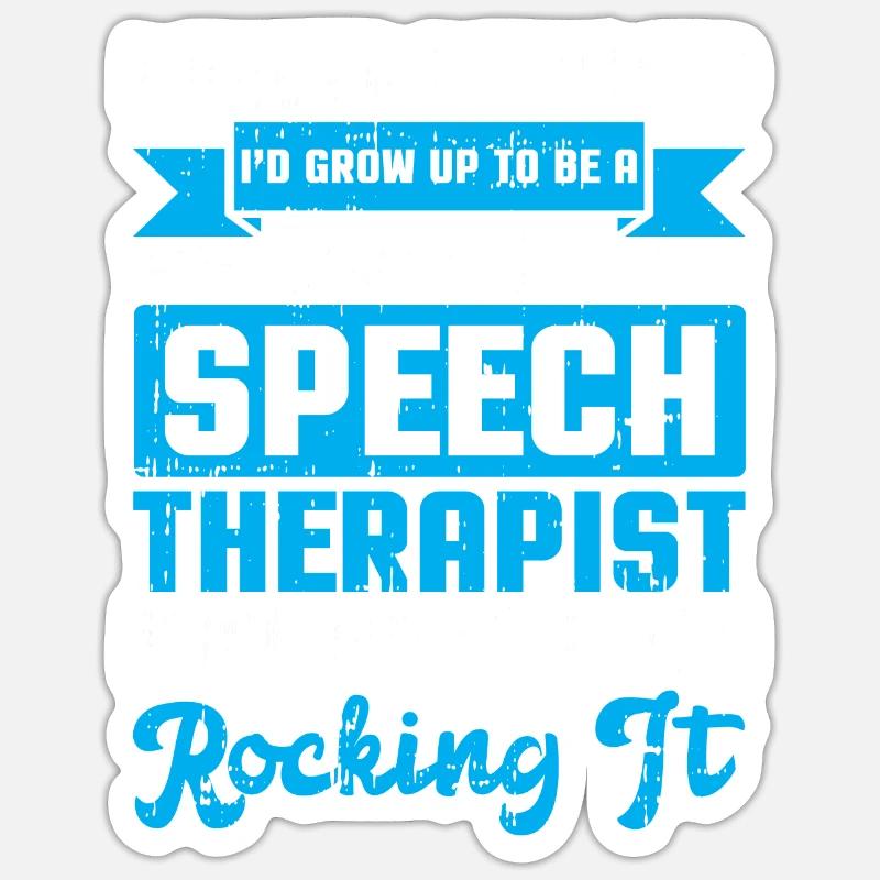 Sprachtherapeut Logopäde Geschenk Sticker Größe S (10 x 10 cm)