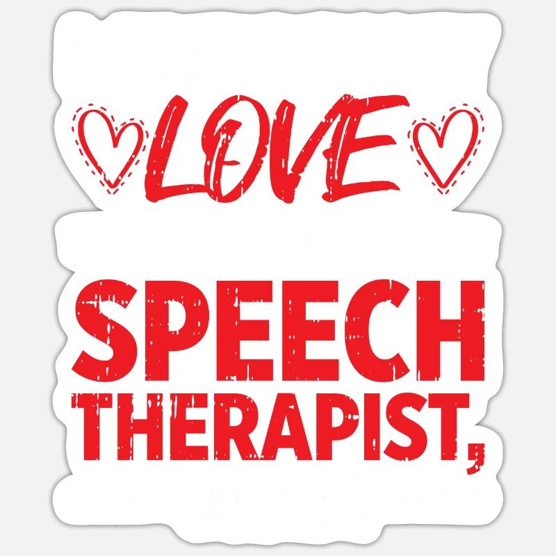 Sprachtherapeut Logopäde Geschenk - Sticker Größe S (10 x 10 cm) - Mattweiß