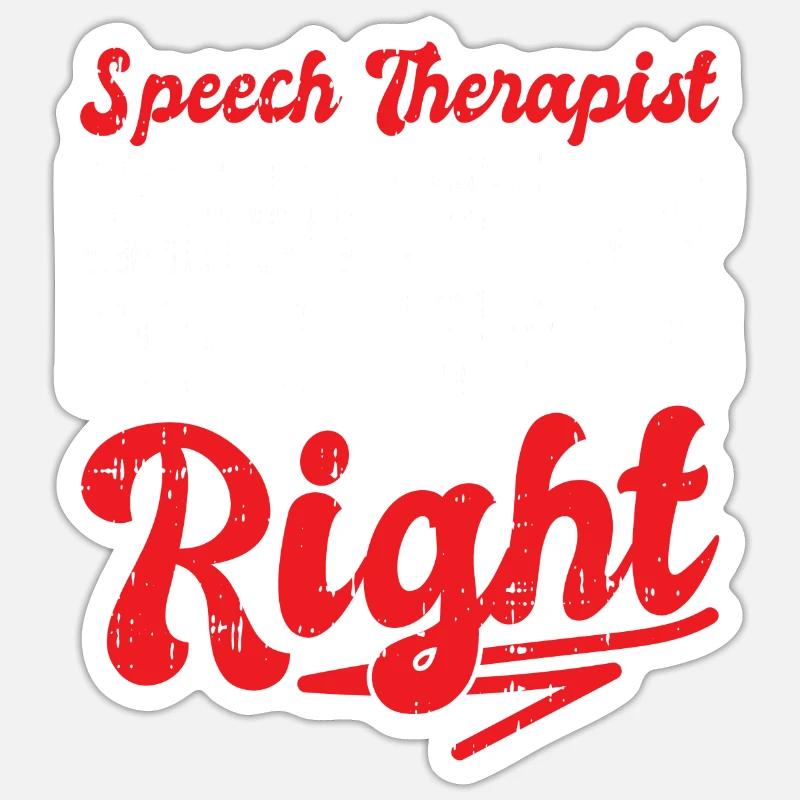Sprachtherapeut Logopäde Geschenk - Sticker Größe S (10 x 10 cm) - Mattweiß